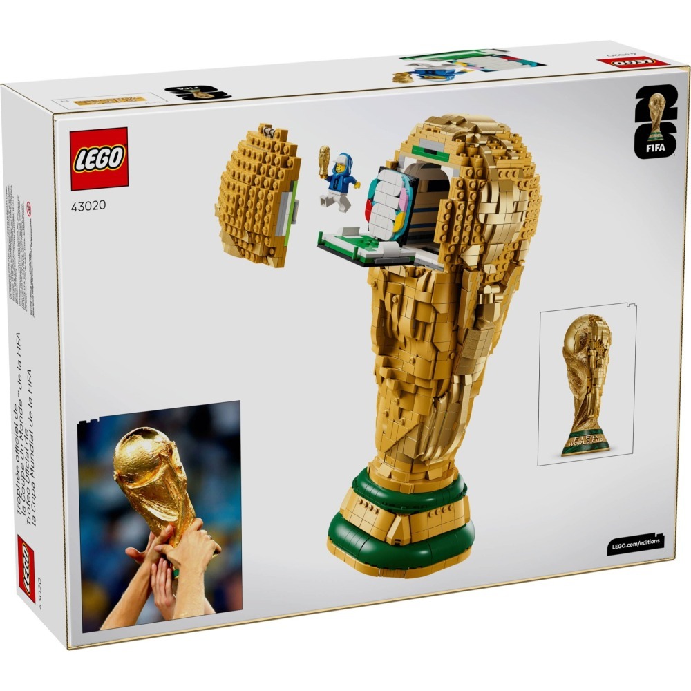 可刷卡【群樂】郵寄 盒組 LEGO 43020 Editions Sports-FIFA世界盃官方獎盃 202603-細節圖4