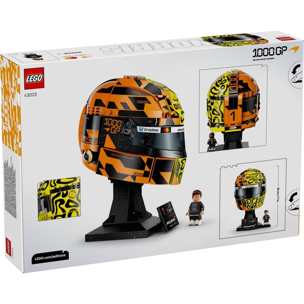 【群樂】盒組 LEGO 43023	F1-蘭多·諾里斯 安全帽-細節圖7