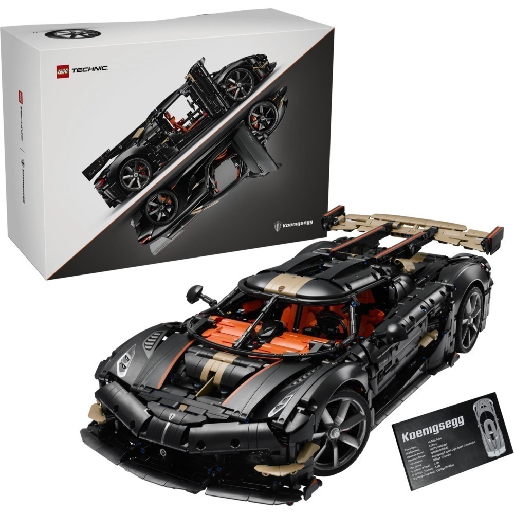 可刷卡 【群樂】郵寄 盒組 LEGO 42232 Koenigsegg Sadair＇s Spear Megacar-細節圖6