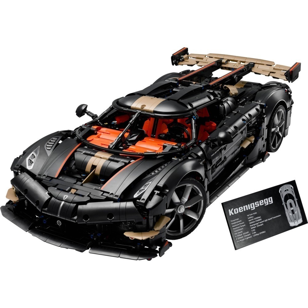 可刷卡 【群樂】郵寄 盒組 LEGO 42232 Koenigsegg Sadair＇s Spear Megacar-細節圖9