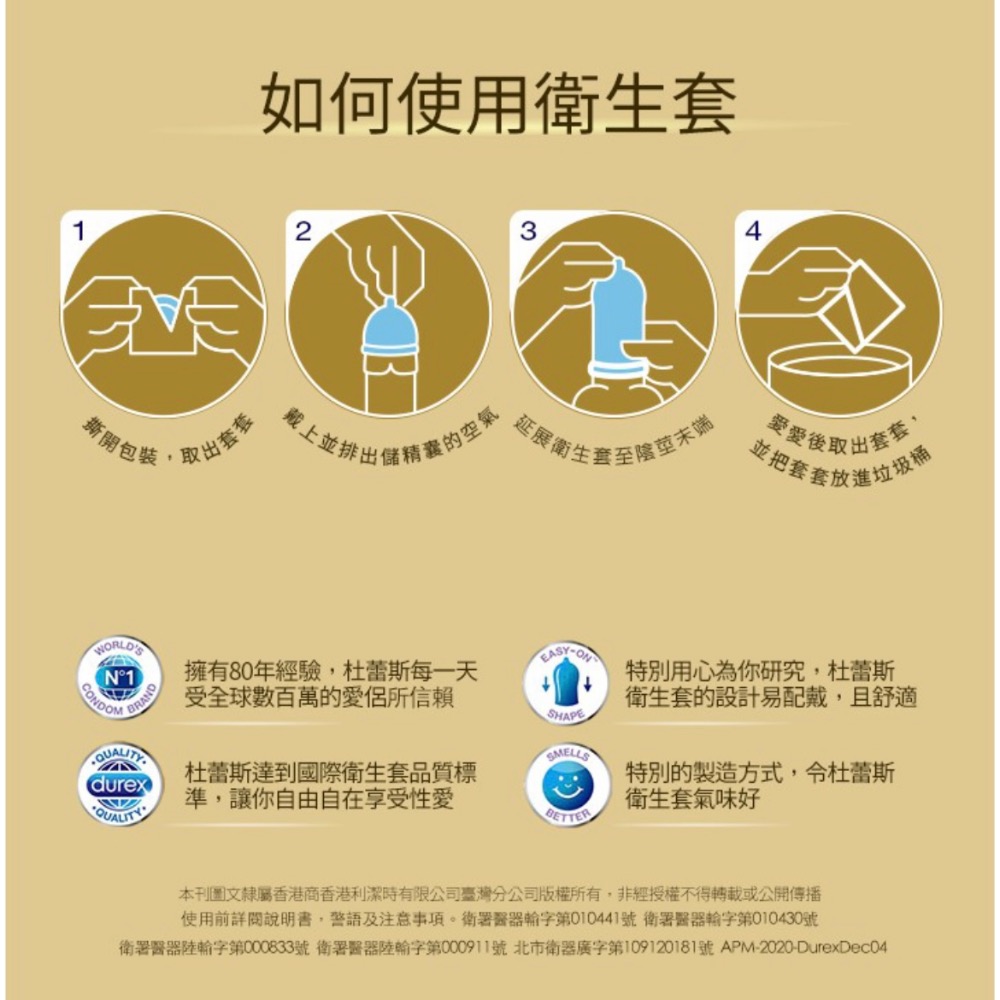 Durex 杜蕾斯 超薄裝保險套 3入 12入-細節圖2