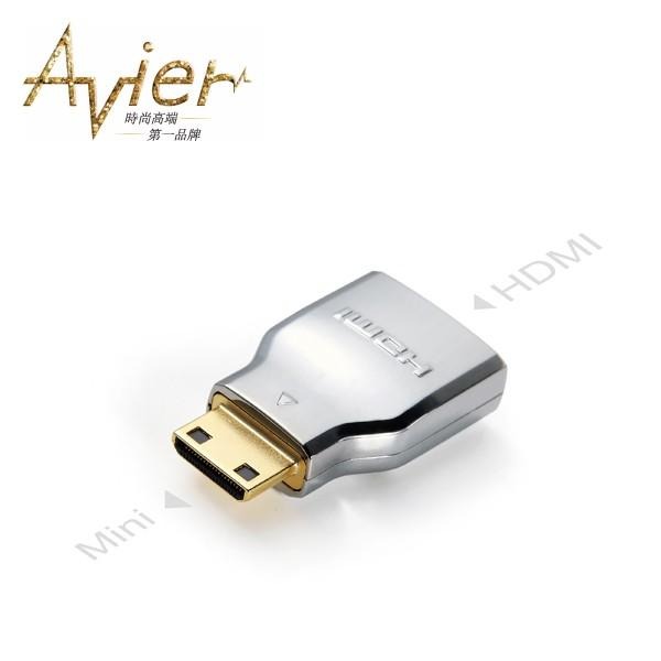 【Avier】1.4版 HDMI to Mini HDMI 轉接頭 Mini公 - A母 - 黑/銀-細節圖2