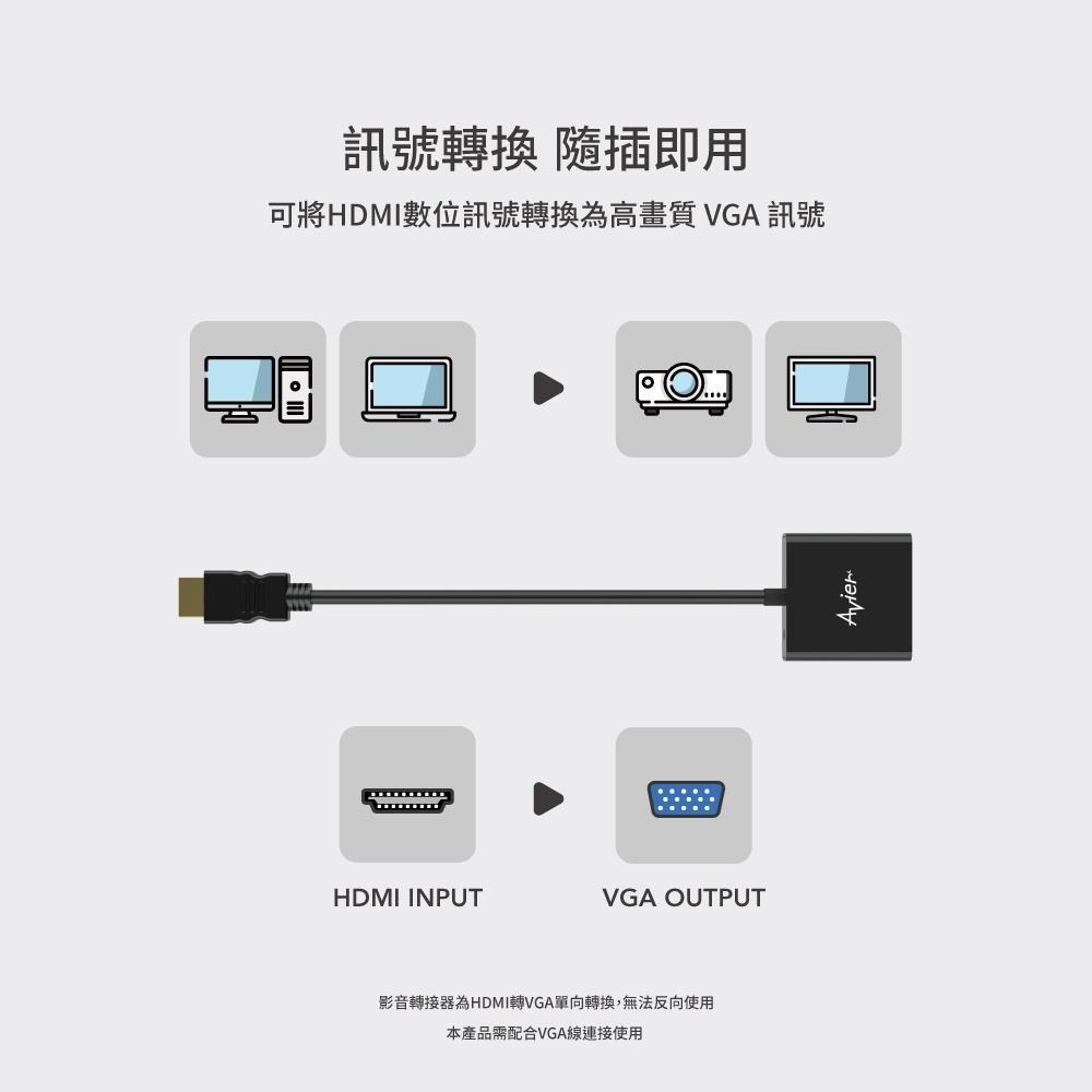 【Avier】PREMIUM HDMI to VGA Adapter 影音轉接器-細節圖2