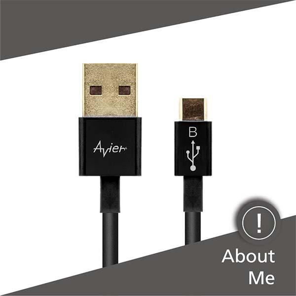 【Avier】 Micro USB 2.0充電傳輸線 Android 專用 20cm / 五色任選 【盒損全新品】-細節圖2