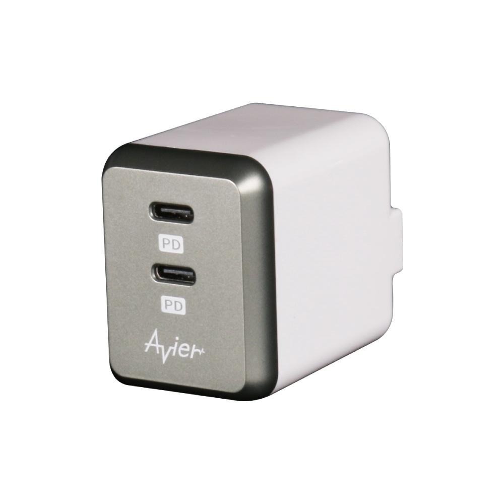 【Avier】COLOR MIX PD3.0 36W 雙孔 充電器 快充頭 - 石墨灰-細節圖2