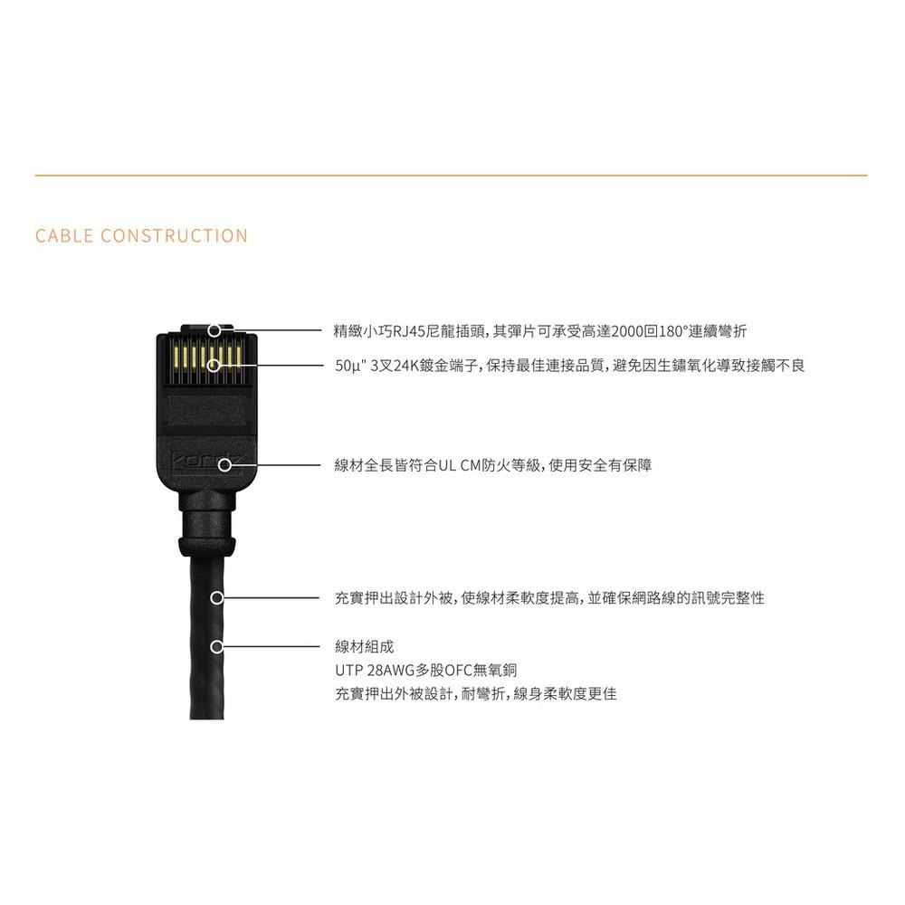 【Kordz】PRO CAT6 28AWG 極細 高速 網路線 - 25CM-細節圖4
