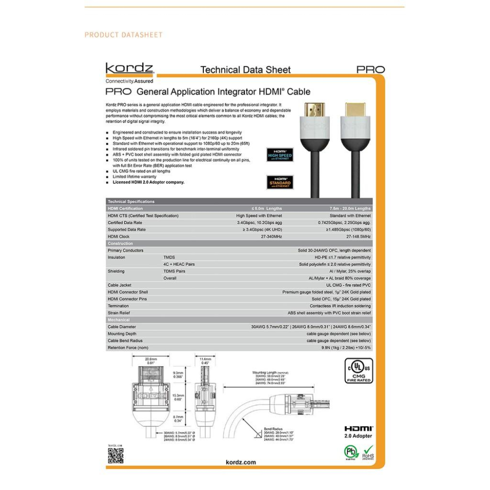 【Kordz】PRO 高速影音HDMI傳輸線 5M-細節圖5