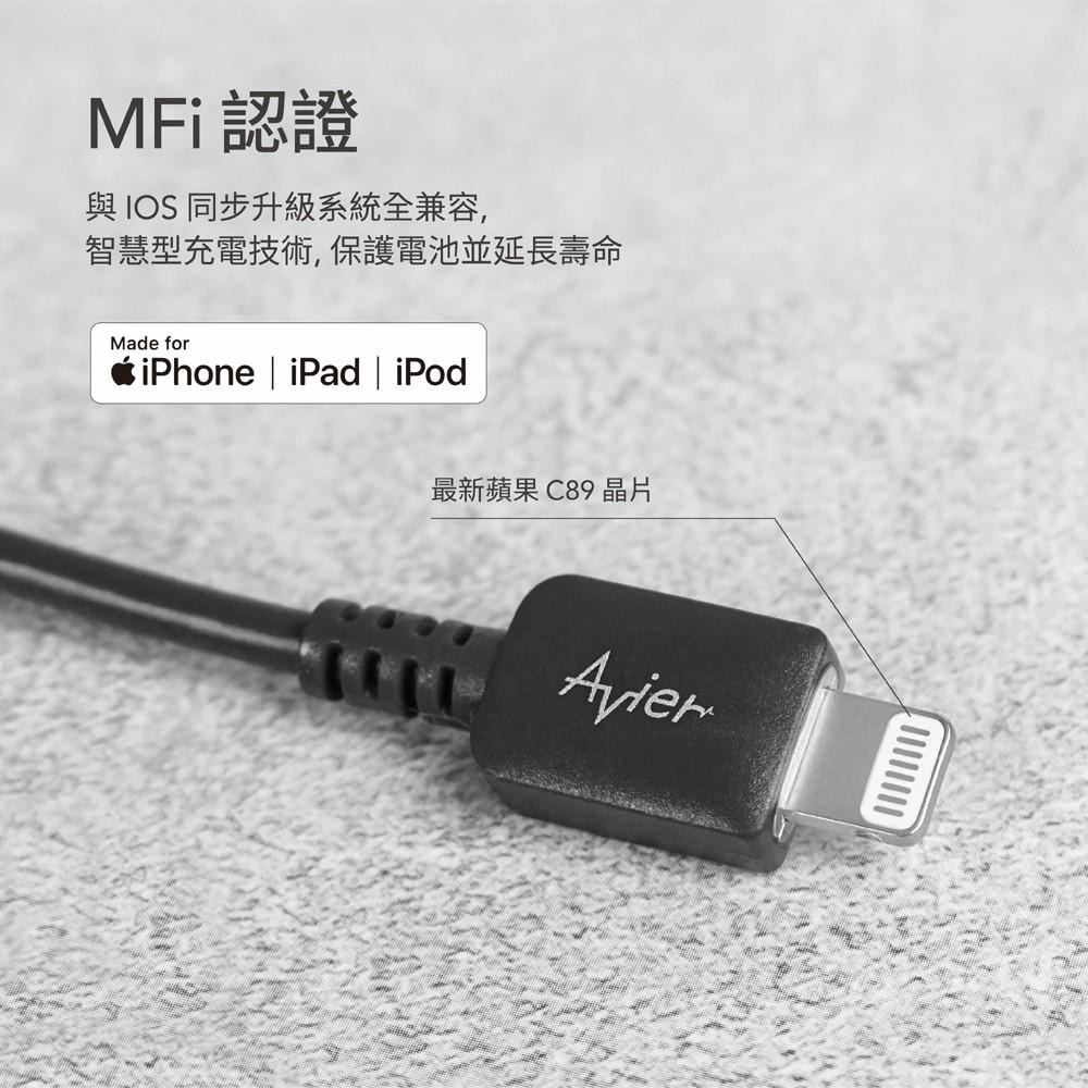 【Avier】COLOR MIX USB A to Lightning 高速充電傳輸線 1M 四色任選-細節圖4