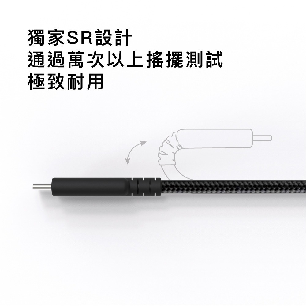 【Avier福利品】Uni G1 USB3.2 Gen2 100W 10Gbps Type-C高速資料傳輸充電線 1M-細節圖10