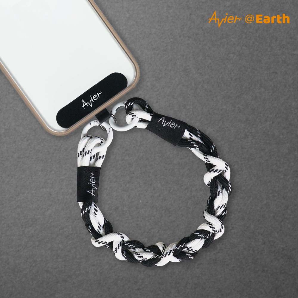 【Avier】Earth Bracelet 手環 ｜手機掛繩 腕繩 黑白-細節圖4