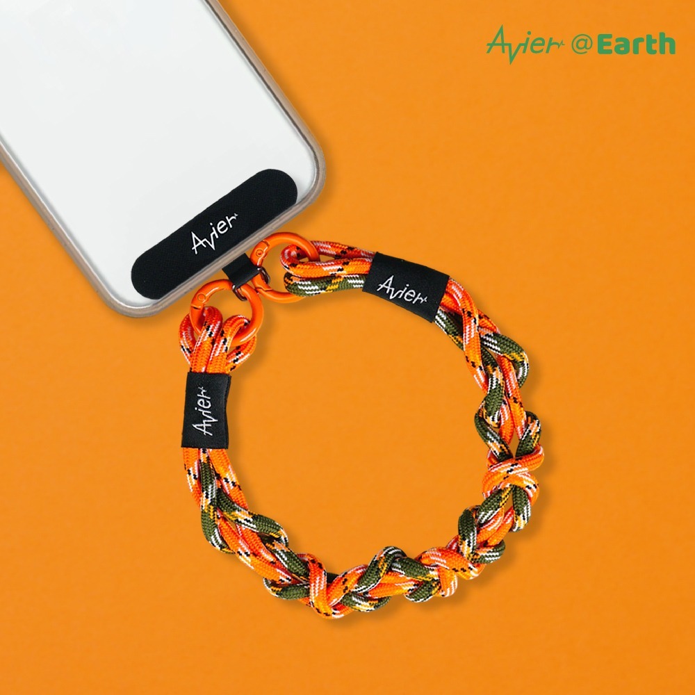 【Avier】Earth Bracelet 手環 ｜手機掛繩 腕繩 橘綠-細節圖4