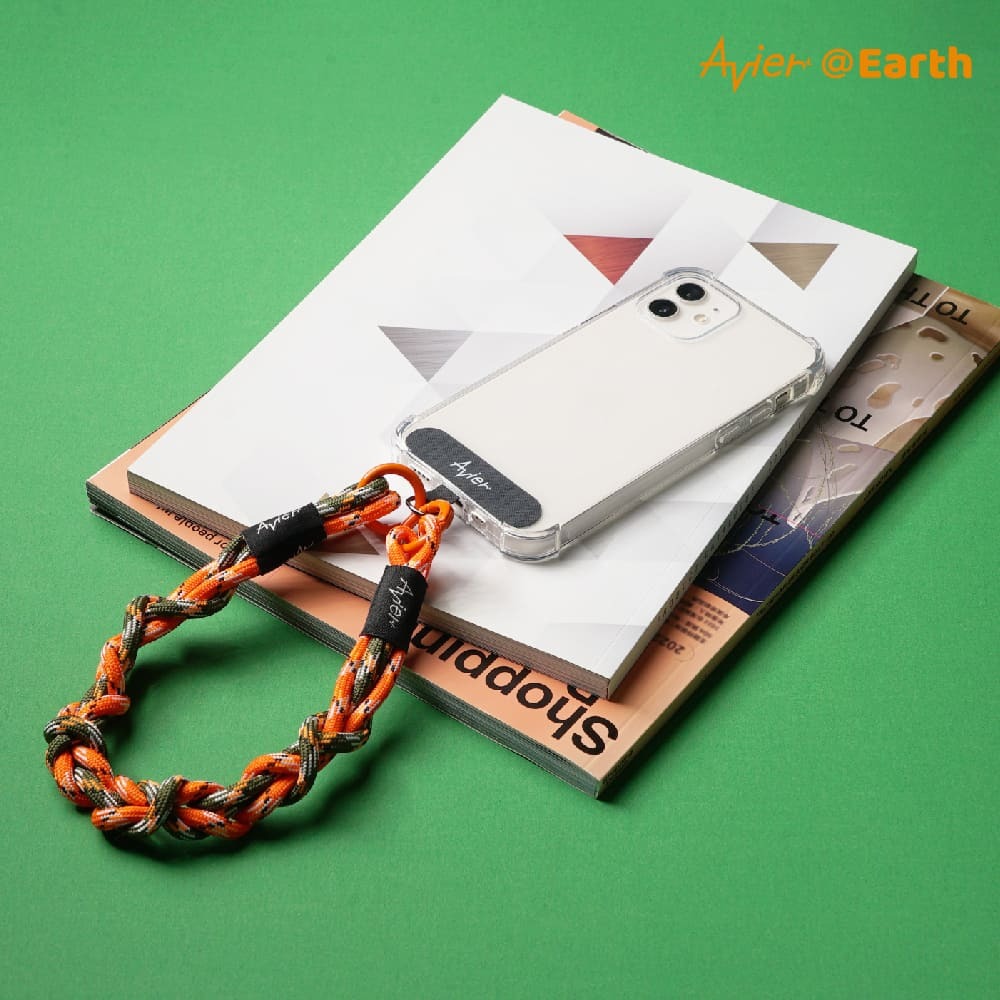 【Avier】Earth Bracelet 手環 ｜手機掛繩 腕繩 橘綠-細節圖3