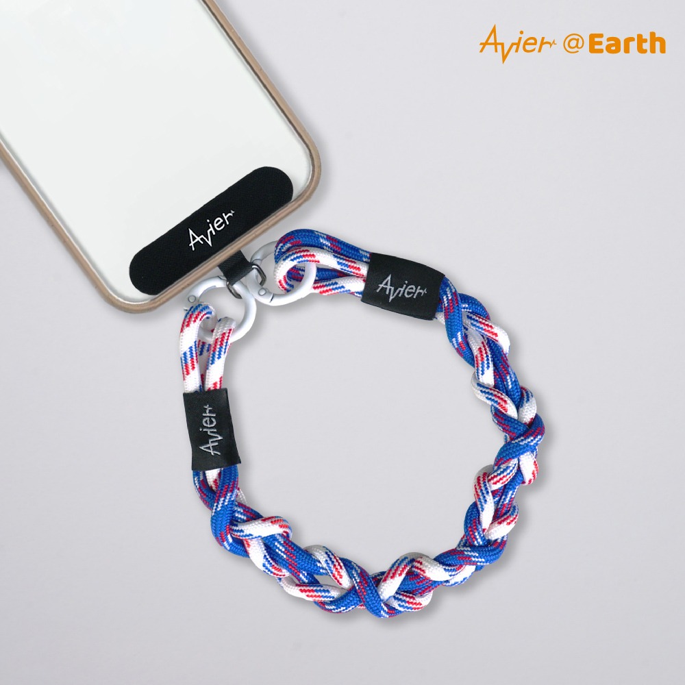 【Avier】Earth Bracelet 手環 ｜手機掛繩 腕繩 白藍-細節圖4