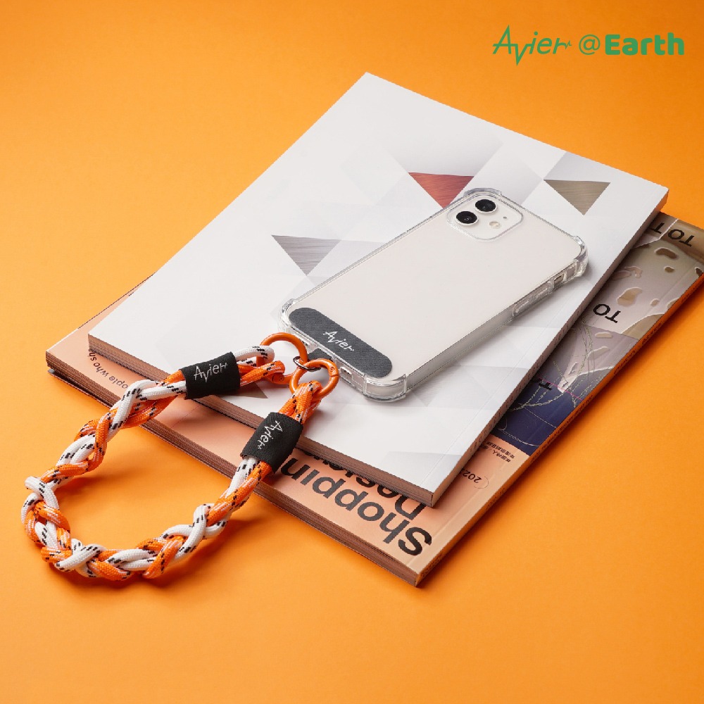 【Avier】Earth Bracelet 手環 ｜手機掛繩 腕繩 白橘-細節圖3