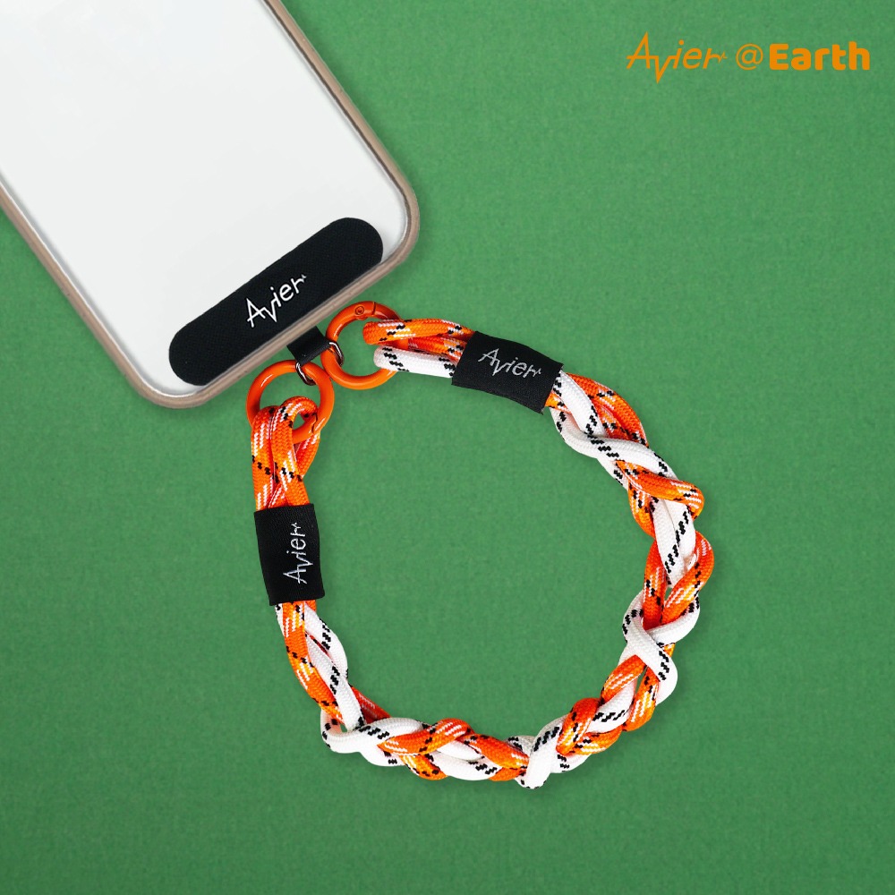 【Avier】Earth Bracelet 手環 ｜手機掛繩 腕繩 白橘-細節圖4