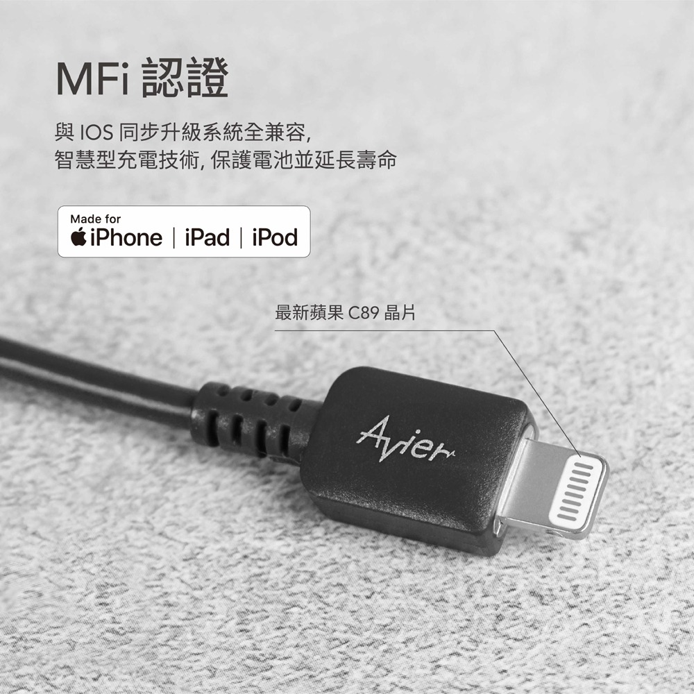 【Avier福利品】COLOR MIX USB to Lightning 高速充電傳輸線 0.3M - 2M-細節圖4