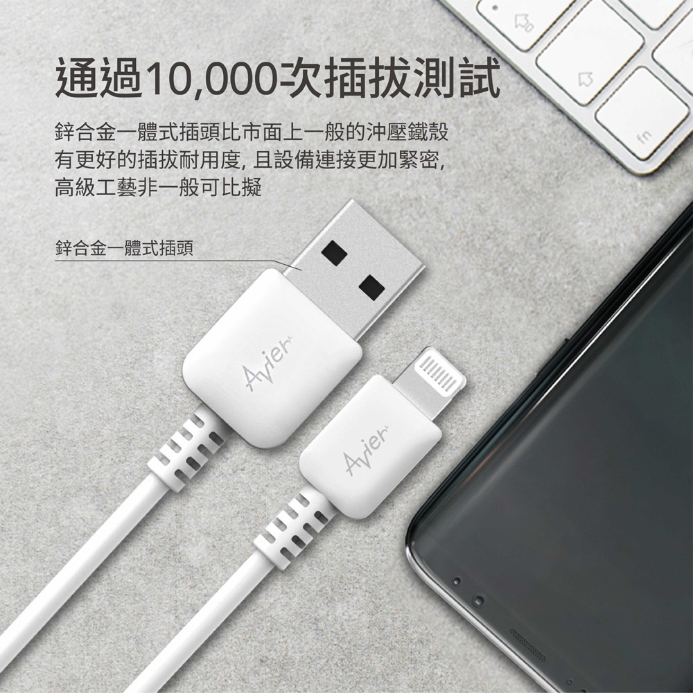 【Avier福利品】COLOR MIX USB to Lightning 高速充電傳輸線 0.3M - 2M-細節圖8