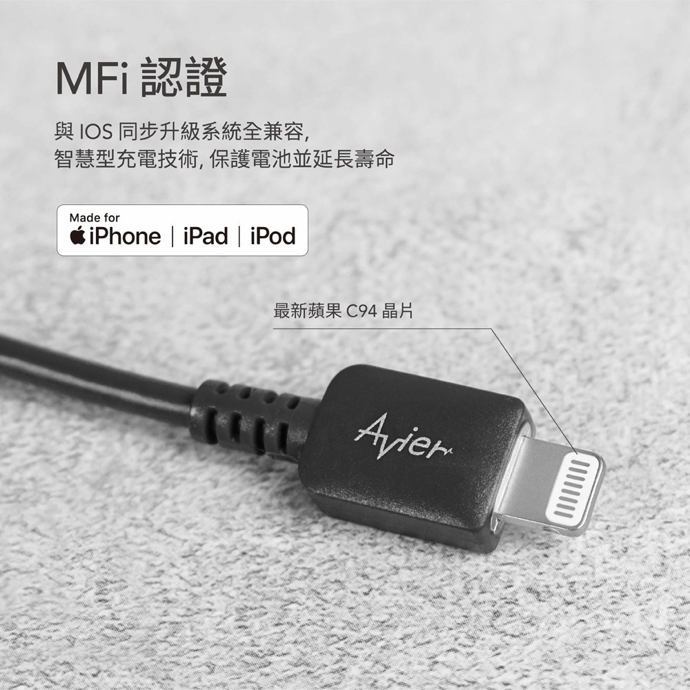 【Avier福利品】COLOR MIX Type-C to Lightning 高速充電傳輸線 0.3M - 2M-細節圖4