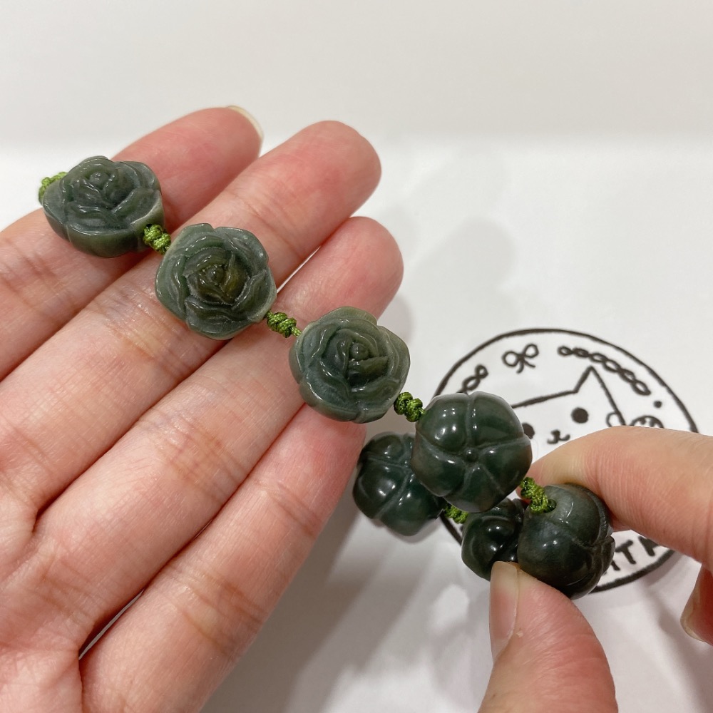 BKL綠菩提玫瑰花雕刻x白玉菩提根-細節圖9