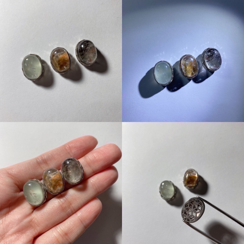 透體海藍寶五角星通孔12x11x8mm