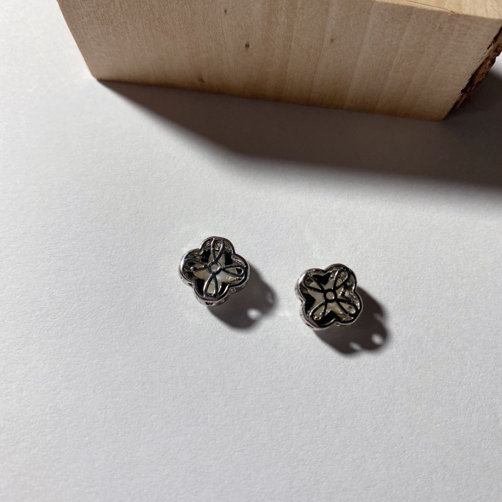 BKL珍珠貝母(白蝶貝)幸運草白銅盒子｜路路通-細節圖4