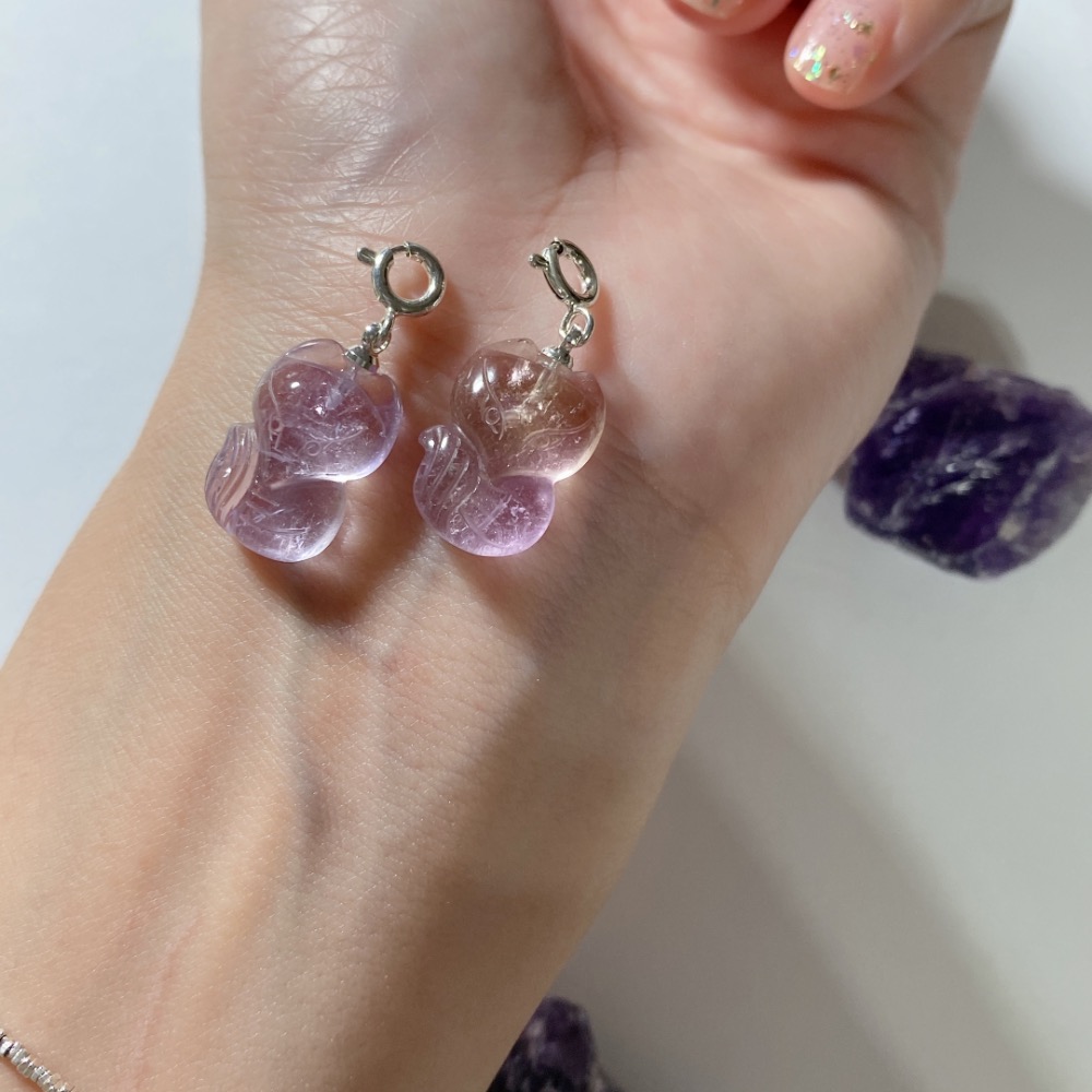 BKL紫水晶大頭狐狸隨意扣-細節圖4