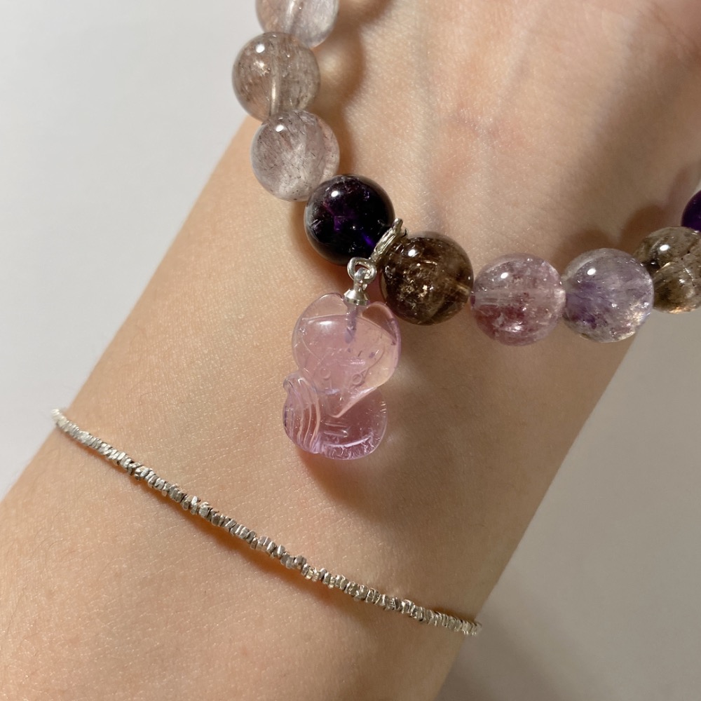 BKL紫水晶大頭狐狸隨意扣-細節圖5