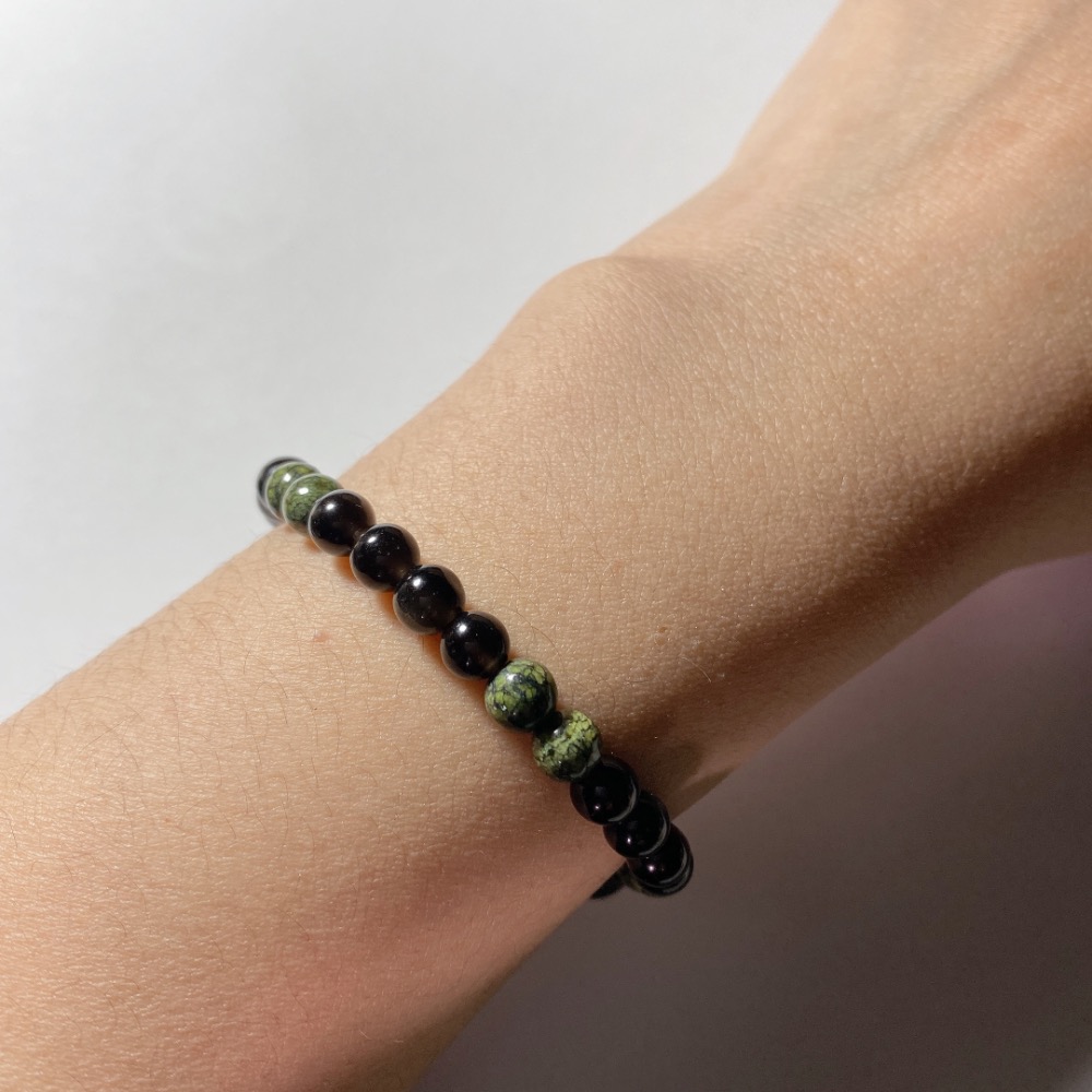 BKL立體貓頭銀曜石x藥王石x翠石榴石-細節圖10