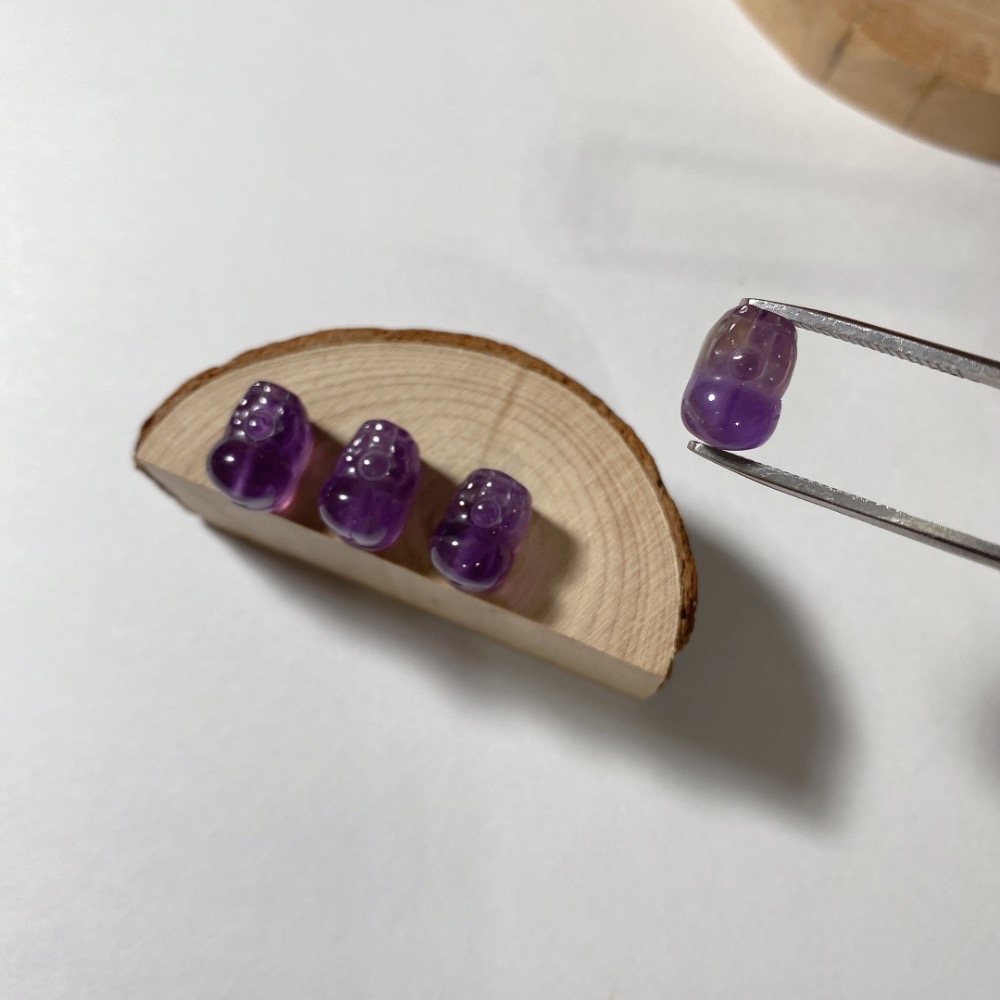 BKL玻利維亞紫水晶貔貅雕刻｜直通孔-細節圖4