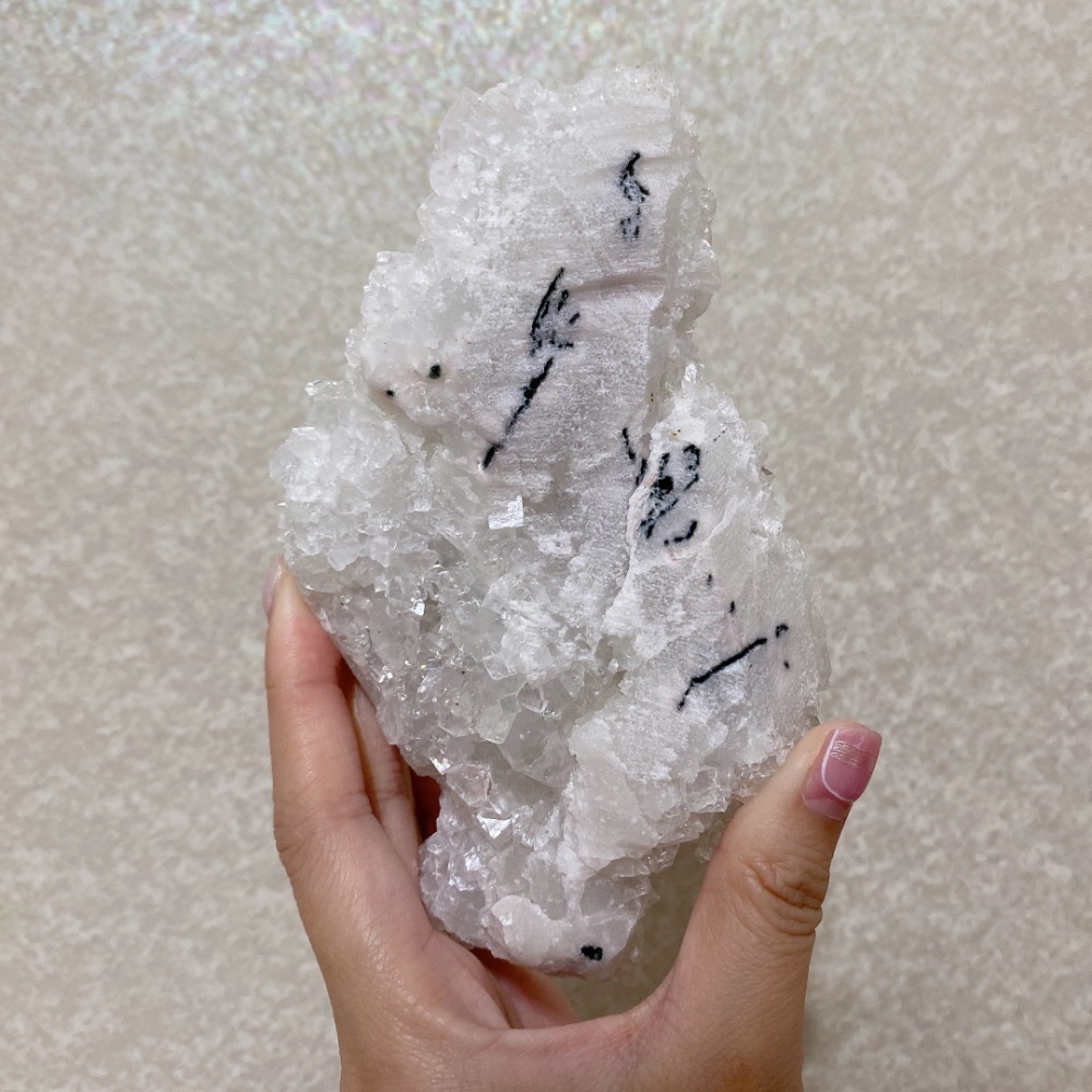 BKL高冰透印度鑽石魚眼石晶簇-細節圖2