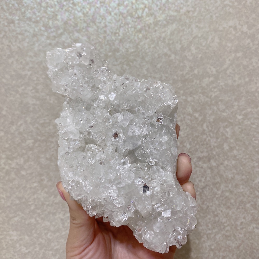 BKL高冰透印度鑽石魚眼石晶簇-細節圖3