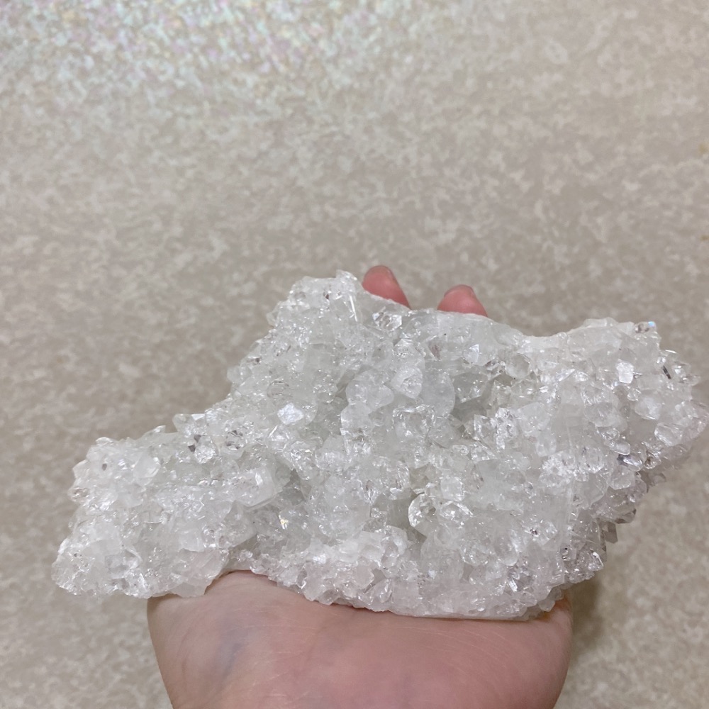 BKL高冰透印度鑽石魚眼石晶簇-細節圖4