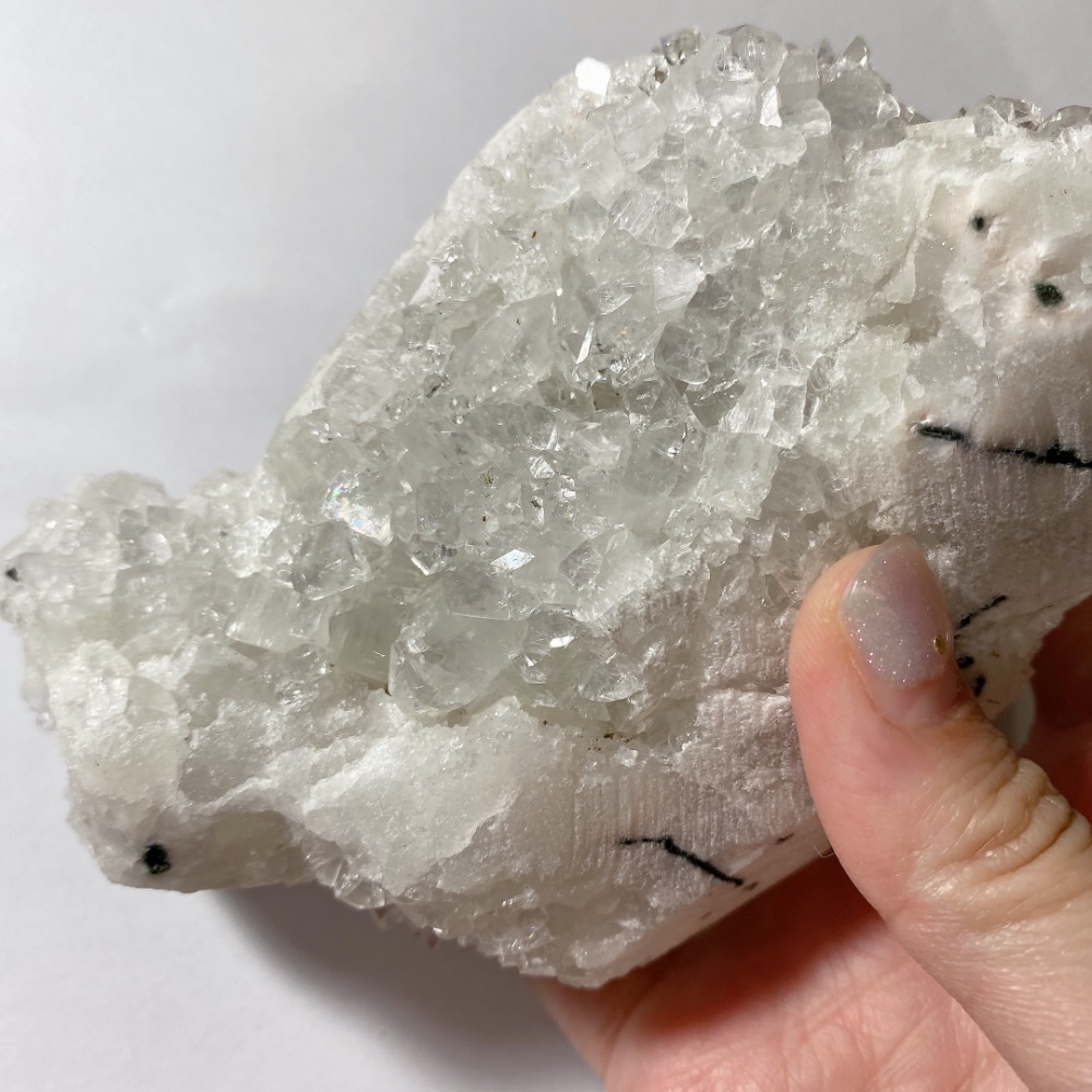 BKL高冰透印度鑽石魚眼石晶簇-細節圖9