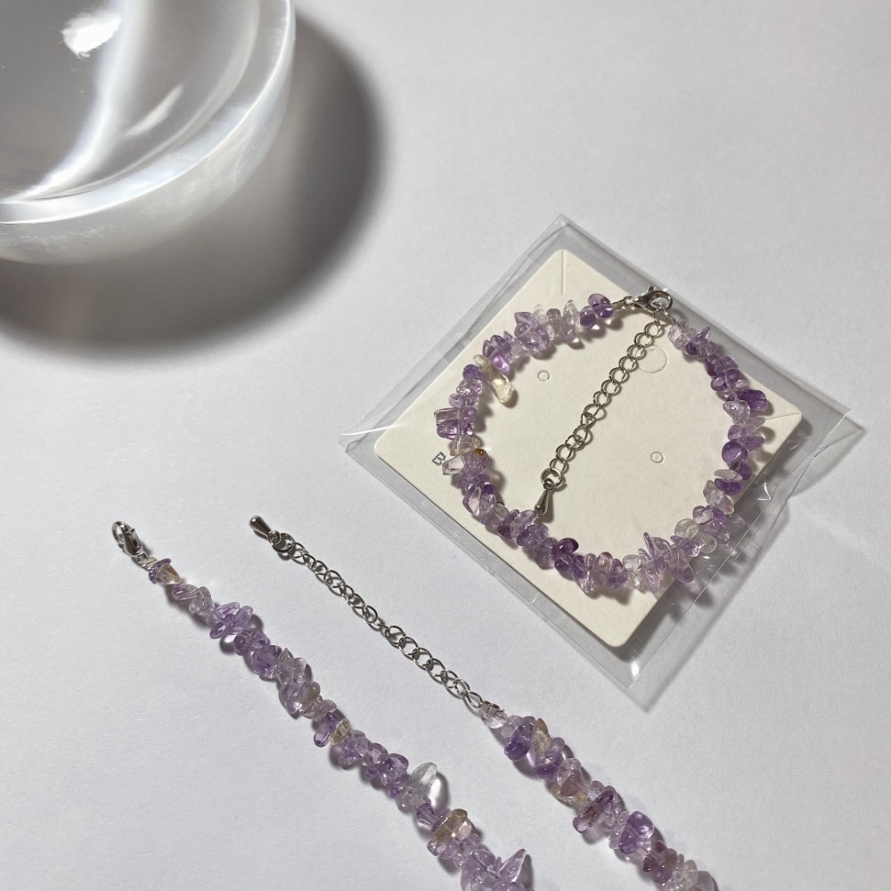 BKL紫黃晶隋形鈦鋼手鏈-細節圖3