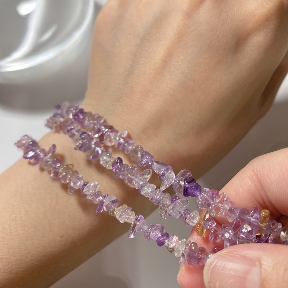 BKL紫黃晶隋形鈦鋼手鏈-細節圖7