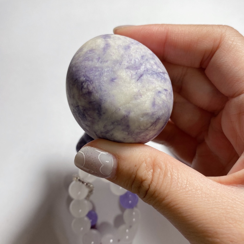 BKL紫松石貓頭x貓爪雕刻手捻-細節圖6