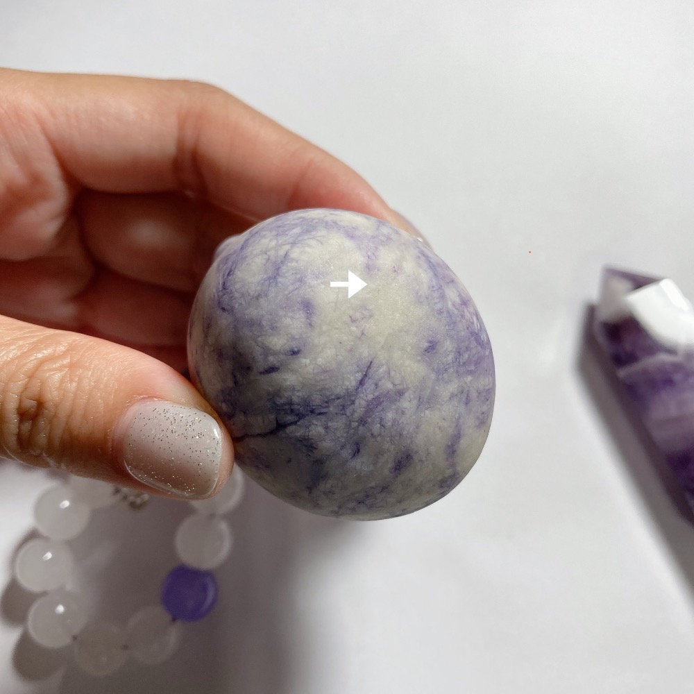 BKL紫松石貓頭x貓爪雕刻手捻-細節圖7