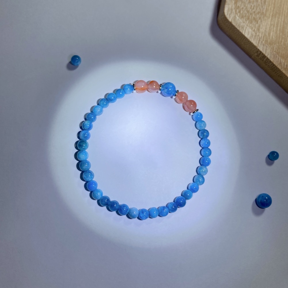 BKL藍磷灰石x川料冰飄南紅瑪瑙｜設計款-細節圖2