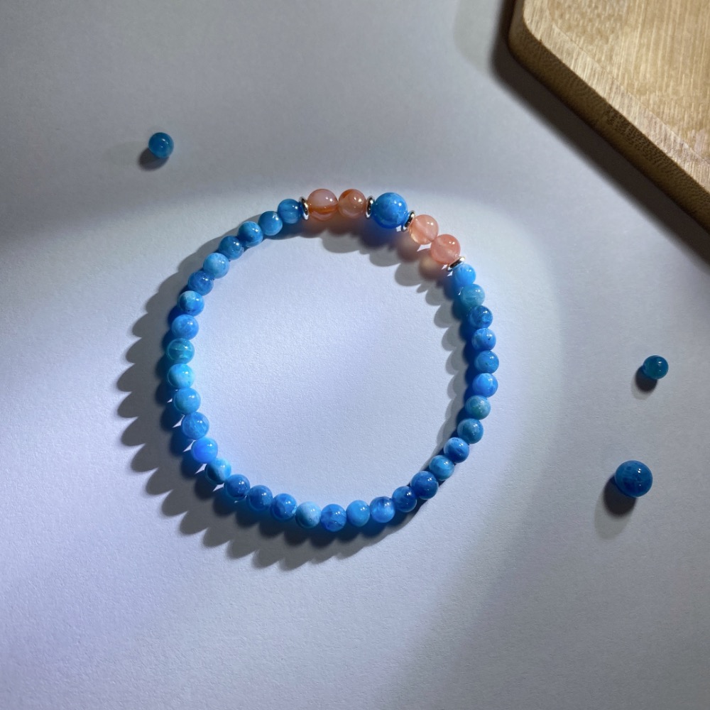 BKL藍磷灰石x川料冰飄南紅瑪瑙｜設計款-細節圖3