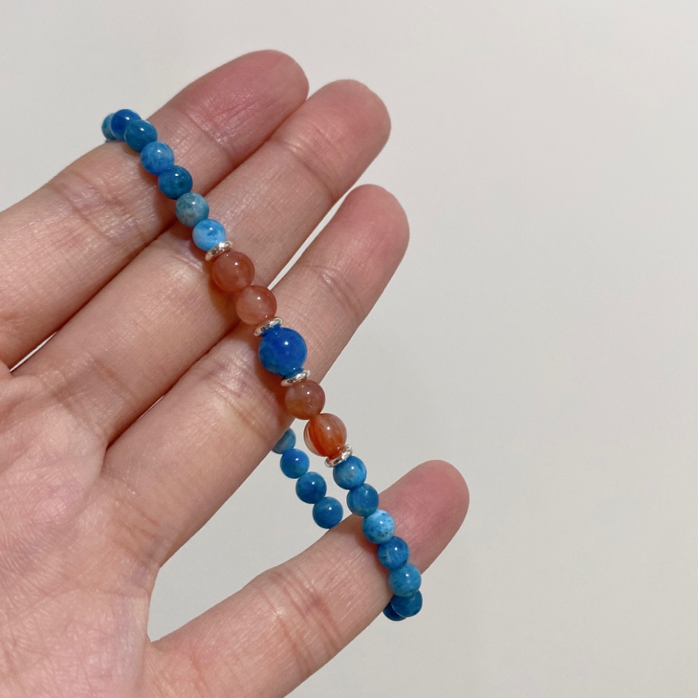 BKL藍磷灰石x川料冰飄南紅瑪瑙｜設計款-細節圖6