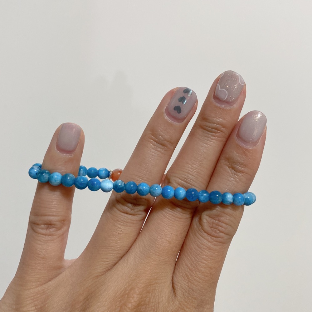 BKL藍磷灰石x川料冰飄南紅瑪瑙｜設計款-細節圖7