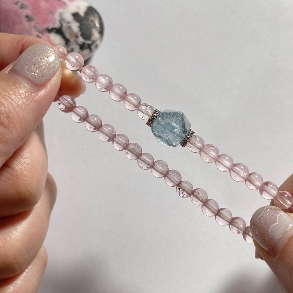 BKL藍托帕石唐八菱x粉托帕石｜設計款-細節圖4