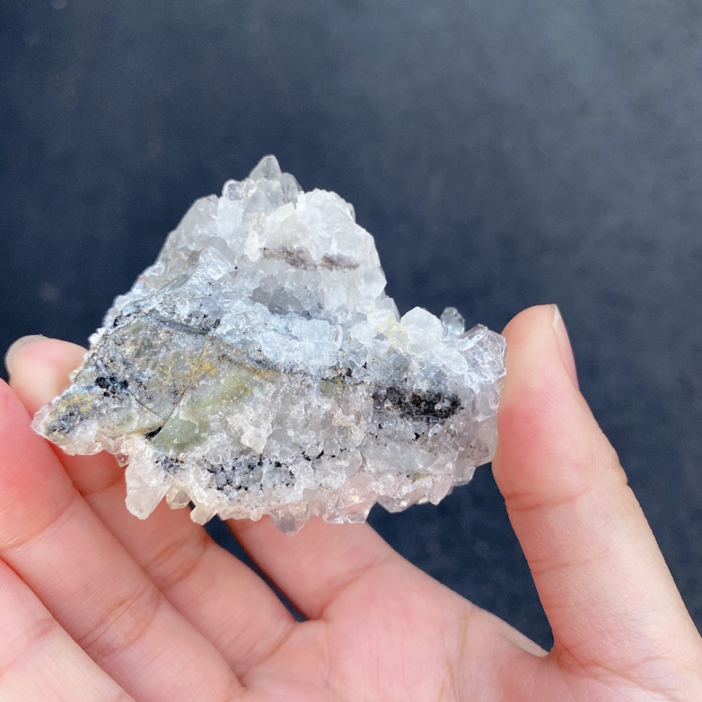 BKL四川白水晶簇·底岩共生葡萄石-細節圖7