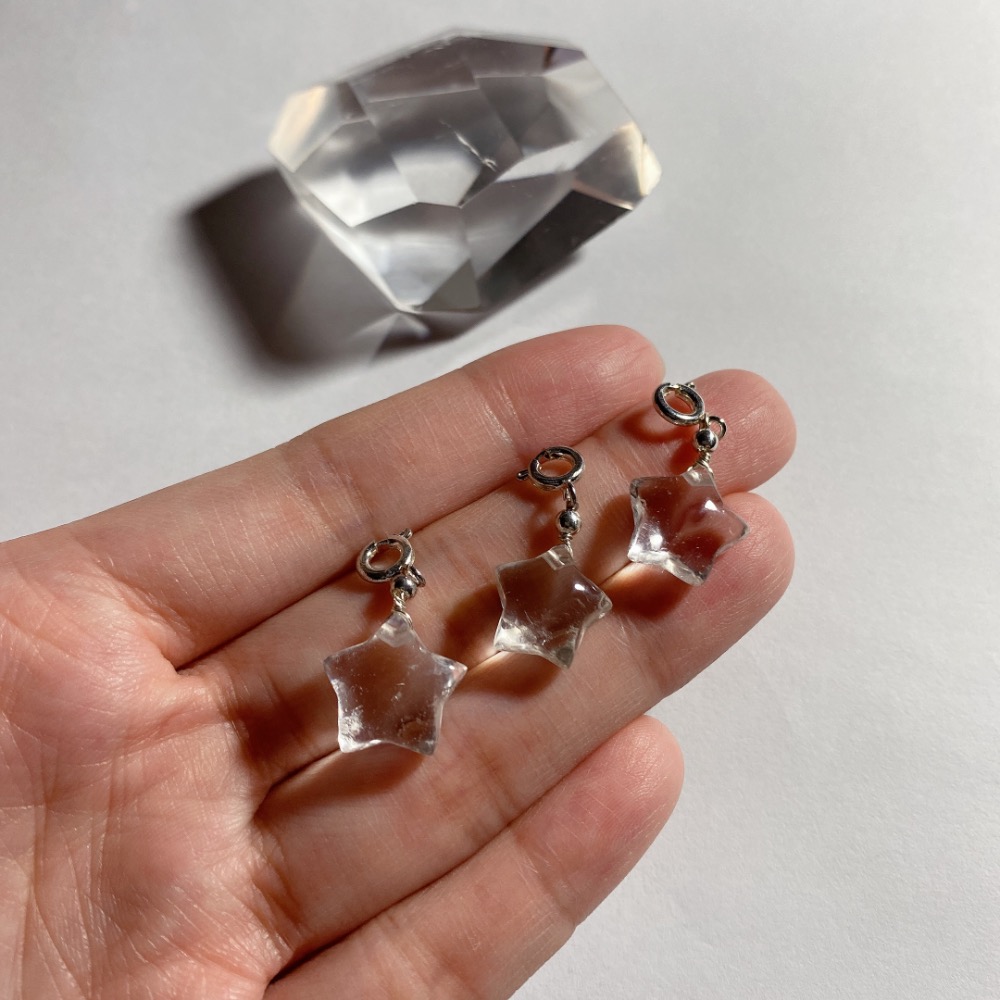 BKL天然白水晶五角星星｜隨意扣-細節圖4