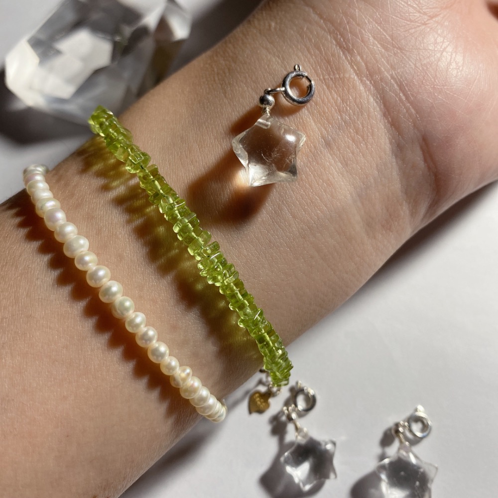 BKL天然白水晶五角星星｜隨意扣-細節圖6