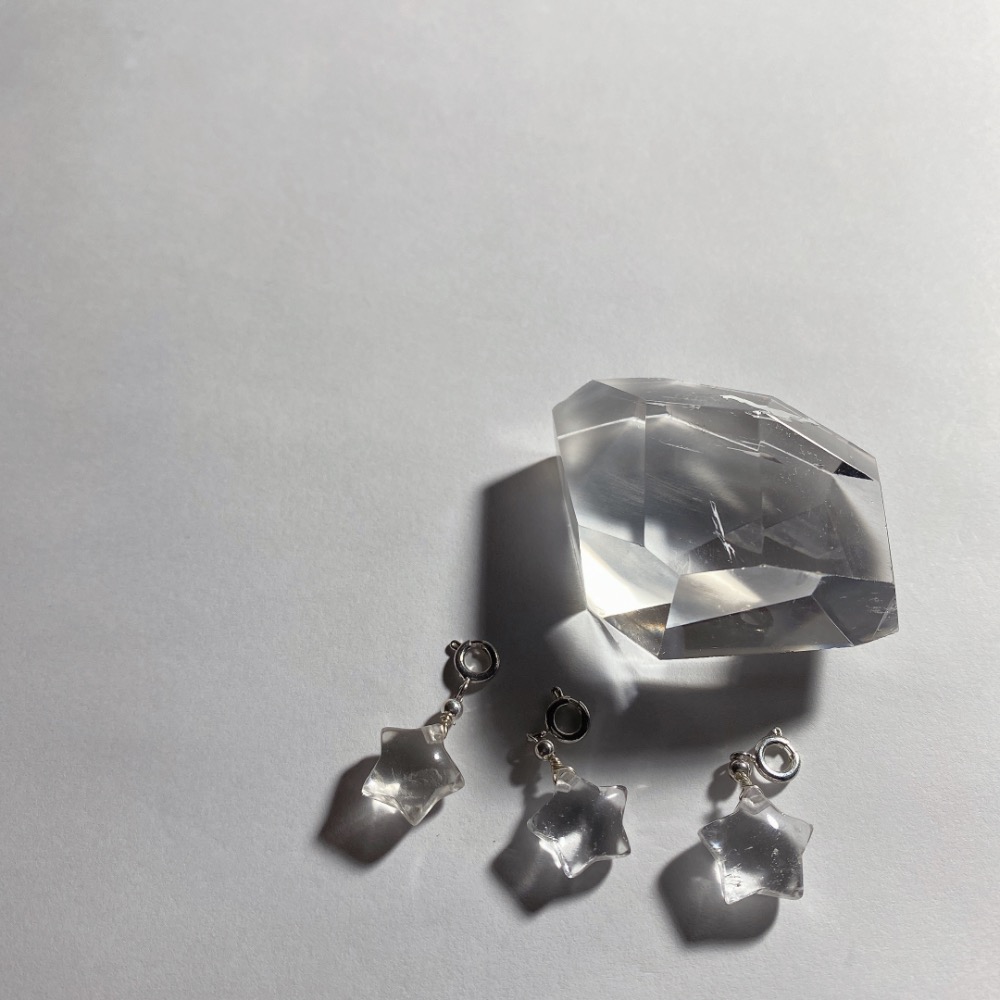 BKL天然白水晶五角星星｜隨意扣-細節圖7