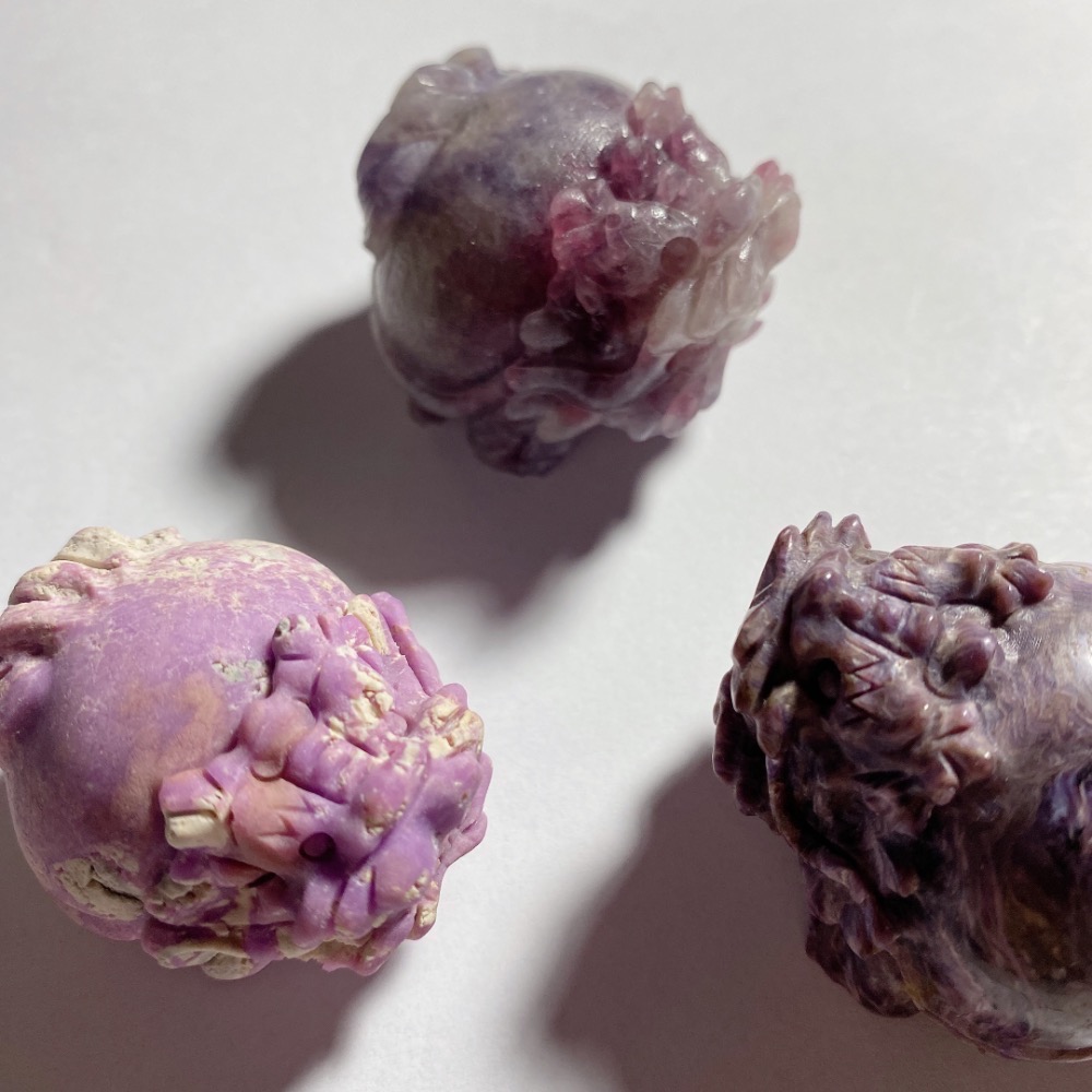 BKL紫龍晶x紫雲母x紫粉碧璽龍龜雕刻-細節圖4