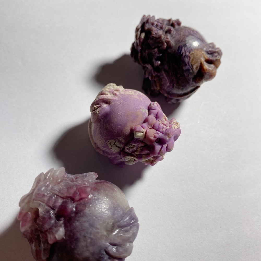 BKL紫龍晶x紫雲母x紫粉碧璽龍龜雕刻-細節圖5