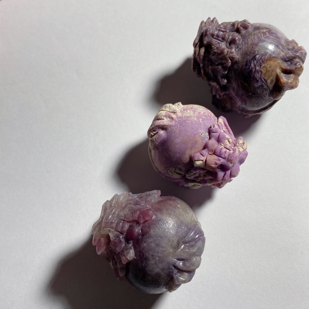 BKL紫龍晶x紫雲母x紫粉碧璽龍龜雕刻-細節圖6