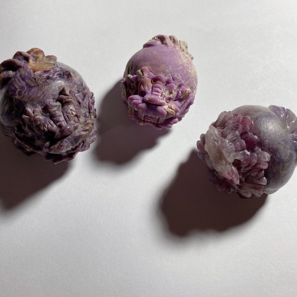 BKL紫龍晶x紫雲母x紫粉碧璽龍龜雕刻-細節圖8